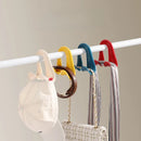 Axyaa Double Hook Bag Holder: Multi-Functional Arched Closet Organizer for Hats, Scarves, Purses