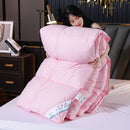 Axyaa Winter Duvet - White Goose Down Core, Double Thickened Quilt