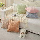Axyaa Plush Pillowcase Cojines Solid Color Cushion Covers 45x45cm