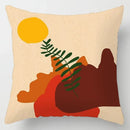Axyaa Geometric Ginkgo Leaf Print Pillow Cover for Stylish Home & Office Decor