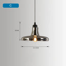 Axyaa Smoke Grey Glass Chandelier - Retro Loft Ceiling Lighting