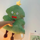 Axyaa Christmas Tree Doll Snowman Cats Cushion Holiday Decor Plush Toy Girls
