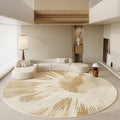 Axyaa Round Wabi-sabi Style Living Room Rug: Soft, Washable, Anti-slip Floor Mat