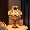 Axyaa Luxe European Table Lamp: LED Retro Desk Light for Living Room, Bedroom, Villa