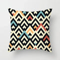 Geometric Nordic Cushion Cover in Yellow Red Blue for Sofa by Axyaa
