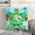 Axyaa Chinese Landscape Pillowcase 40x40 50x50 Cushions Covers Home Decor
