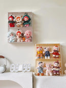 Axyaa Acrylic Doll Display Cabinet Wall Mounted Storage Box for Labubu & Action Figures