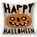 Axyaa Halloween Cushion Cover - Spooky Decorative Pillowcase with Pumpkin, Ghosts & Flying Carpet