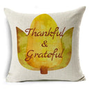 Axyaa Pumpkin Plant Linen Throw Pillowcases for Home Decor