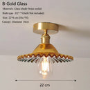 Wavy Glass Ceiling Light with Modern Brass Mount by Axyaa