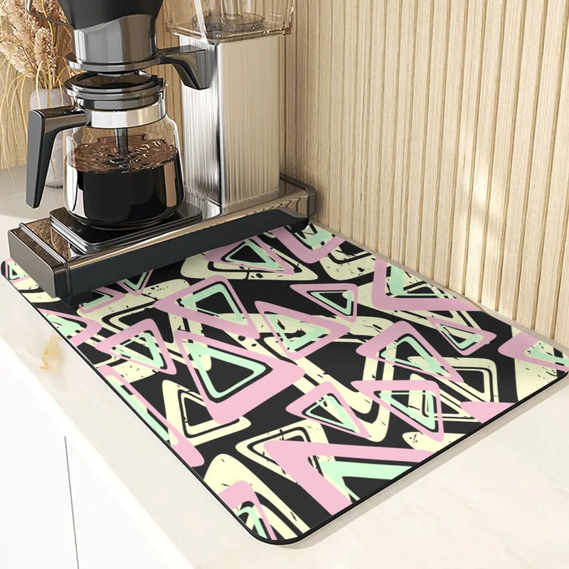 Axyaa Stripe Pattern Kitchen Drying Mat - Coasters, Placemat
