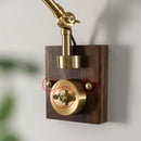 Axyaa Industrial Style Copper Wall Lamp with 360° Adjustable Arm for Bedroom and Restaurant