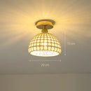 Axyaa Glass Pendant Ceiling Lamp for Kitchen Bedroom LED Lights Fixtures E27