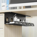 Axyaa Metal Cable Tray Desk Clamp Power Strip Cord Holder Sturdy & Spacious