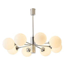 Silver Glass Ball Chandelier for Nordic Living Room - Axyaa Interior Lighting