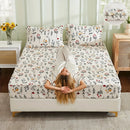 Axyaa Geometric Fitted Sheet Set All-Season Mattress Protector Classic Comfort Deep Pocket Bedding