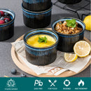 Axyaa Blue Ramekin Soufflé Molds, High-Temperature Resistant Bake Molds, 6/12pcs