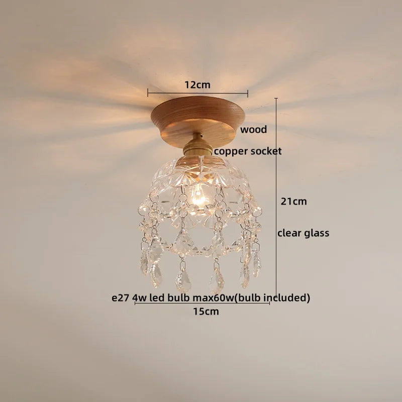 Nordic Modern Axyaa Glass LED Ceiling Lamp for Home Restaurant Balcony Lighting