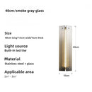 Axyaa Stainless Steel Glass Wall Lamp: Bauhaus LED Decorative Lighting for Bedroom, Dining Hall, Corridor
