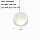 Axyaa Nordic LED Pendant Light Modern Resin Hanging Lamp for Dining Room
