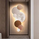 Axyaa Nordic Moon Wall Lamp LED Luminous Hanging Painting Porch Decor