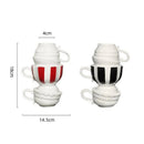 Axyaa Cartoon Folding Cup Vase Ceramic Handicraft Flowerpot Home Decoration