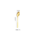 Axyaa Stainless Steel Long Handle Square Spoon Set for Dining and Desserts