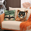 Axyaa Halloween Fun Linen Pillowcase Cojines Home Sofa Decoration Covers