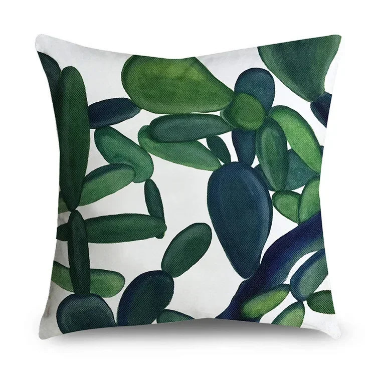 Axyaa Tropical Plant Leaves Pillowcase 45*45cm