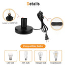 Axyaa Metal Desktop Lamp Base with Anti-Slip Design and On/Off Switch