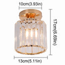 Axyaa Crystal LED Ceiling Lamps: Minimalist Lighting Fixtures for Bedroom, Living Room, Corridor