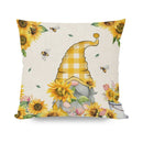Axyaa Spring Gnome Sunflower Pillowcase for Home Bedroom Sofa