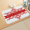 Santa Welcome Mat: Axyaa Christmas Claus Print Carpet for Home Decoration