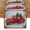 Axyaa Christmas Snow Table Runner for Farmhouse Dining Decor