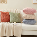 Axyaa Pink Velvet Geometric Cushion Cover 45*45cm for Home Living Room