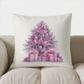 Axyaa Snowman & Flowers Throw Pillow Cover for Sofa, Bedroom, Car