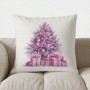 Axyaa Snowman & Flowers Throw Pillow Cover for Sofa, Bedroom, Car
