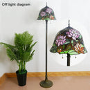 Axyaa Stained Glass Floor Lamp: American Retro Tiffany Design for Living Room & Bedroom