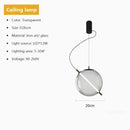 Axyaa Amber Glass Pendant Lights Adjustable for Bedroom and Balcony