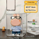Axyaa Acrylic Display Case with Lid for LABUBU Figures and Decorative Collection Stand