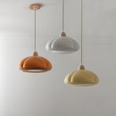 French Cream Pumpkin Pendant Light by Axyaa: Wooden Glass Small Chandelier for Home or Restaurant