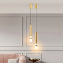 Axyaa Brass LED Chandeliers: Modern Decor Pendant Lights for Bedroom, Dining Room, and Kitchen