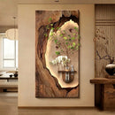 Axyaa Retro Mural Lamp with Green Plants for Entrance Hall Decoration