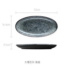 Axyaa Large Oval Ceramic Fish Plate - Premium Quality Serving Platter