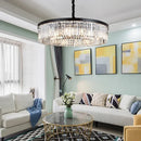 Axyaa Nordic Luxury LED Chandelier Ceiling Pendant Lights Amber Crystal Fixture
