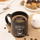 Axyaa World's Best Lawyer 11oz Black Ceramic Coffee Mug - Great Gift for Law Professionals