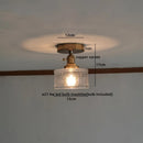 Axyaa Modern Amber Glass LED Ceiling Lights with Copper Socket for Home Decoration