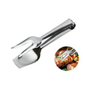 Axyaa Stainless Steel Food Fork Tongs BBQ Grill Clamp Kitchen Spatula Clip
