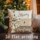 Axyaa Merry Christmas Deer & Trees Pillow Covers - Sofa, Bedroom, Car Decor