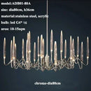 Axyaa Luxe Crystal Chandelier: Elegant Nordic Office & Living Room Pendant Lamp